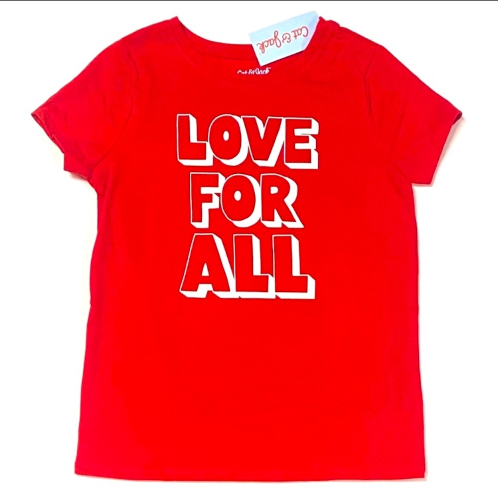 Girls love for all short sleeve shirt